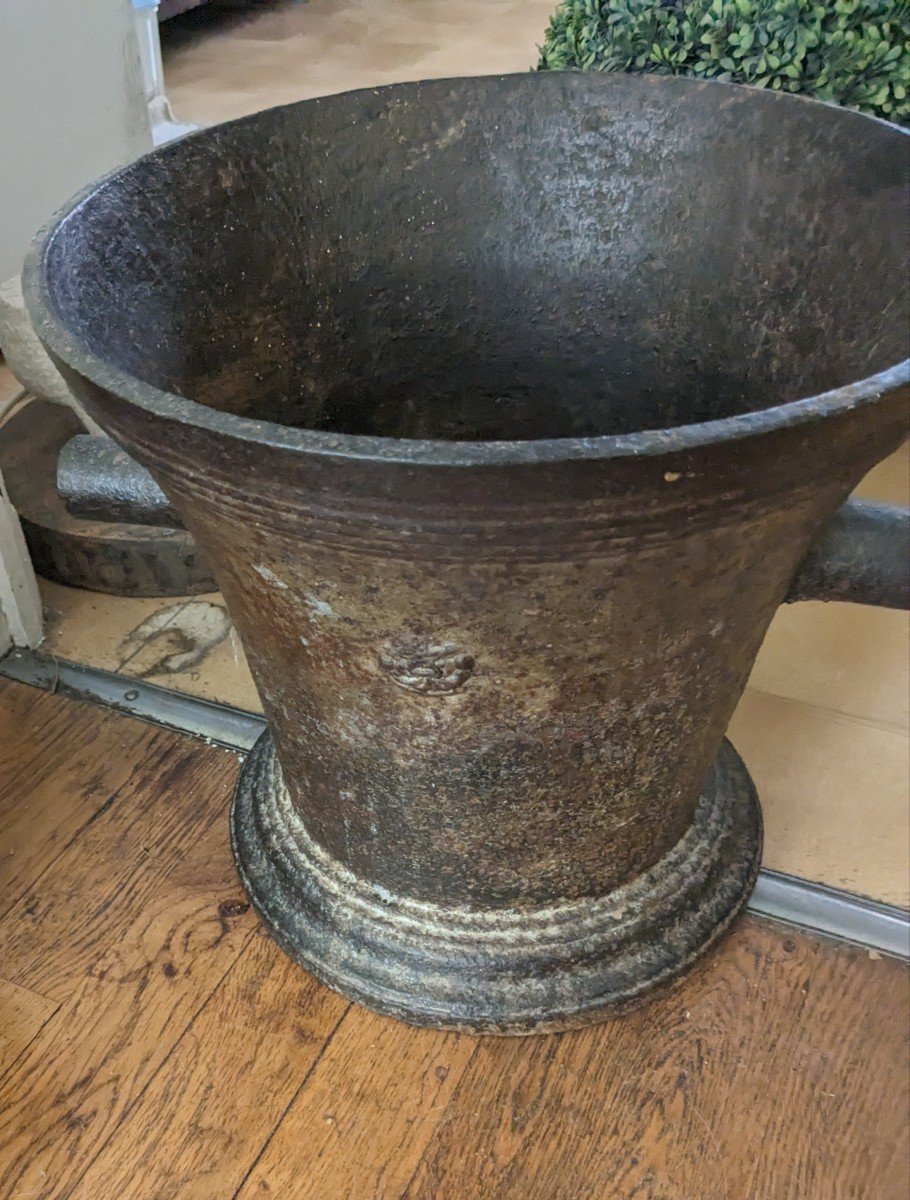 Very Large 17th Century Cast Bronze Mortar-photo-6