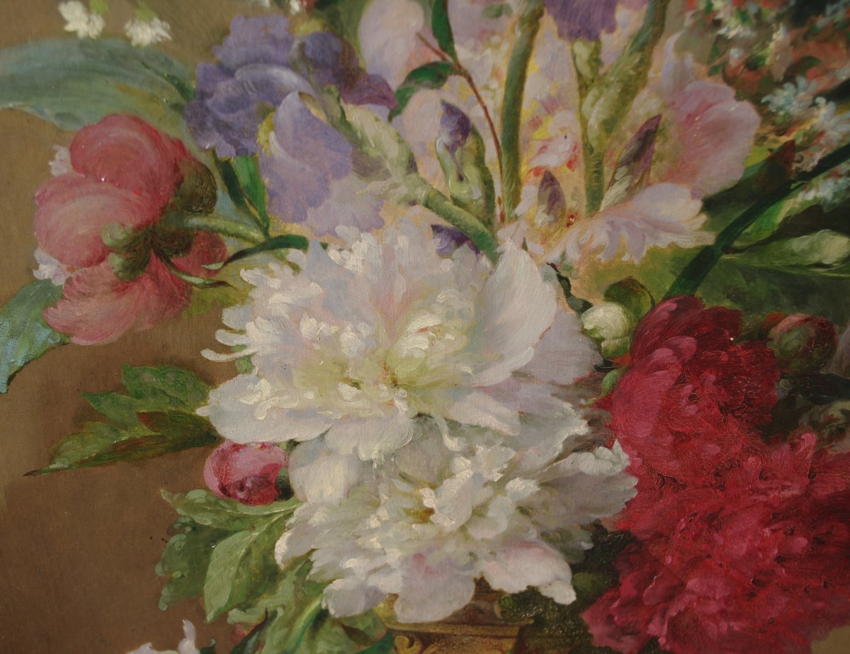 Grand Bouquet De Fleurs 19eme Charles Philipard (act.c.1863-1868)-photo-4