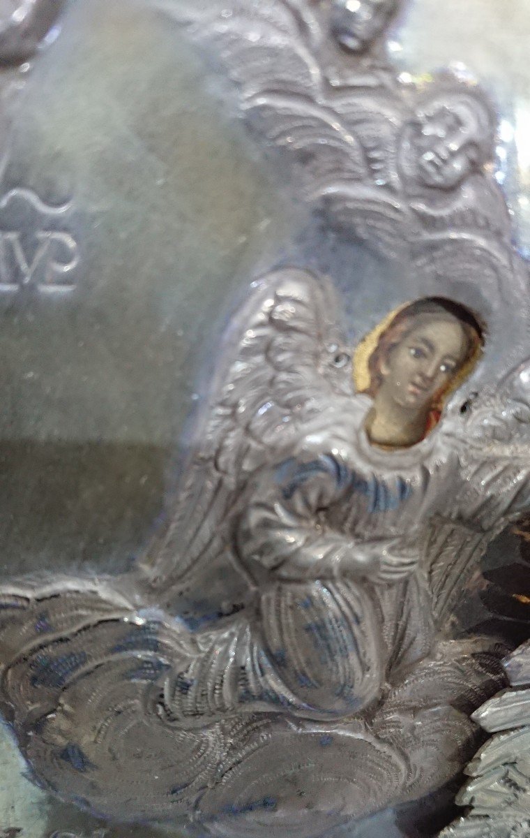 Beautiful Icon Madonna And Child Eleousa Oklad Silver-photo-6