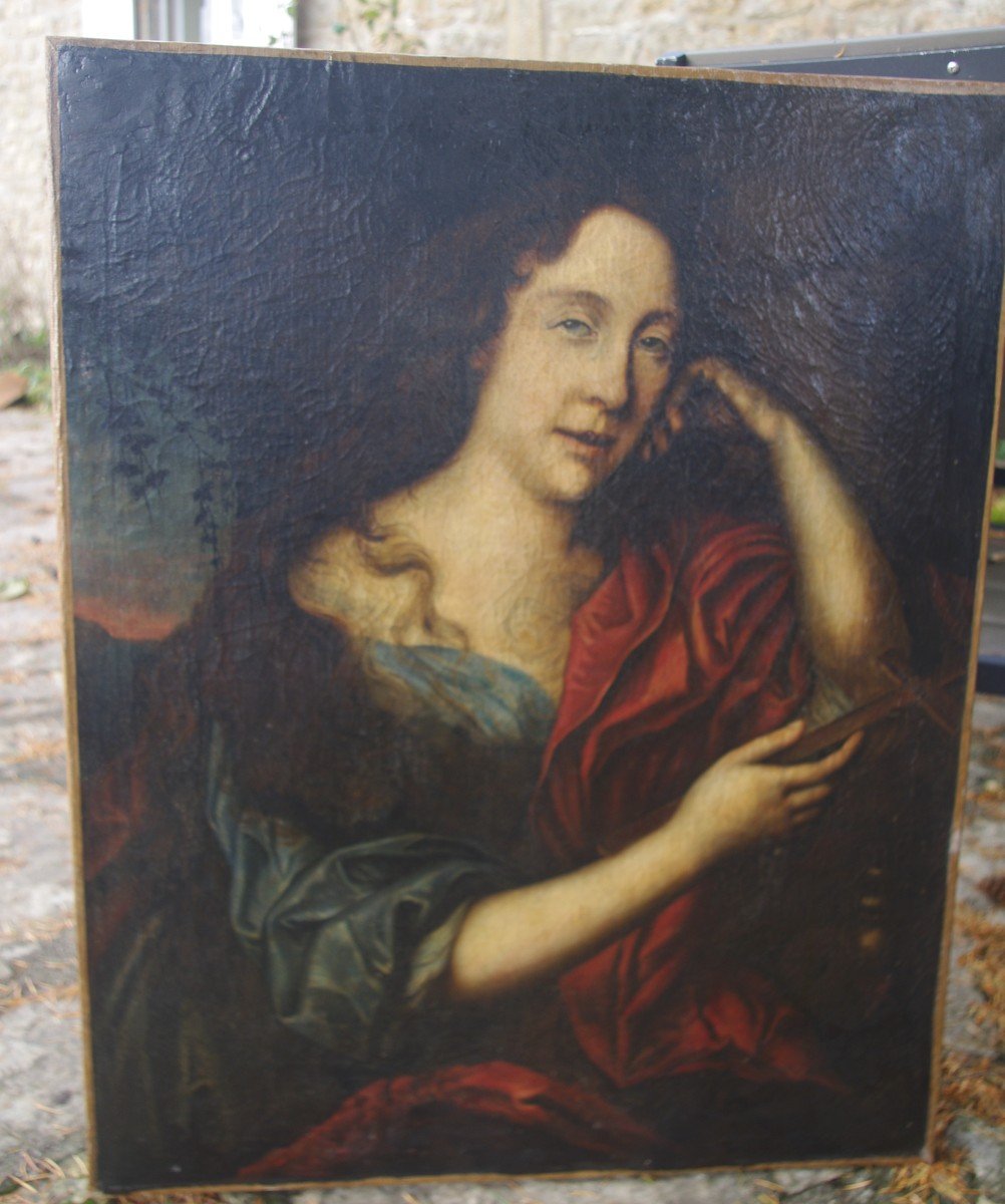 Marie Madeleine, 17th Century French School, Oil On Canvas 82cm By 65cm-photo-3