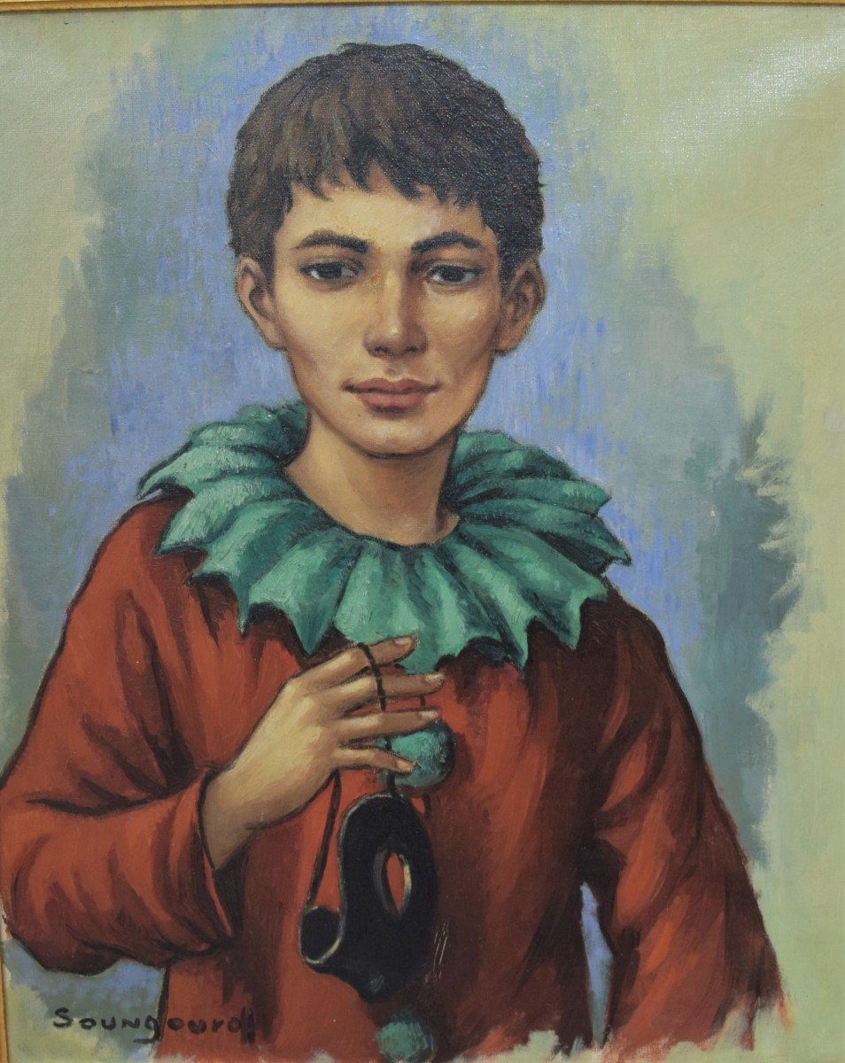 Antonin Ivanovich Soungouroff (1894,?) Portrait Young Boy-photo-2