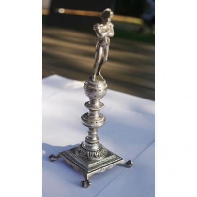 Statuette Of Napoleon In Silver 19th