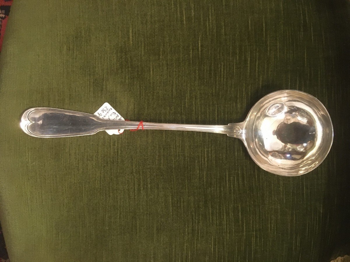 Large Ladle In Sterling Silver Early 19th