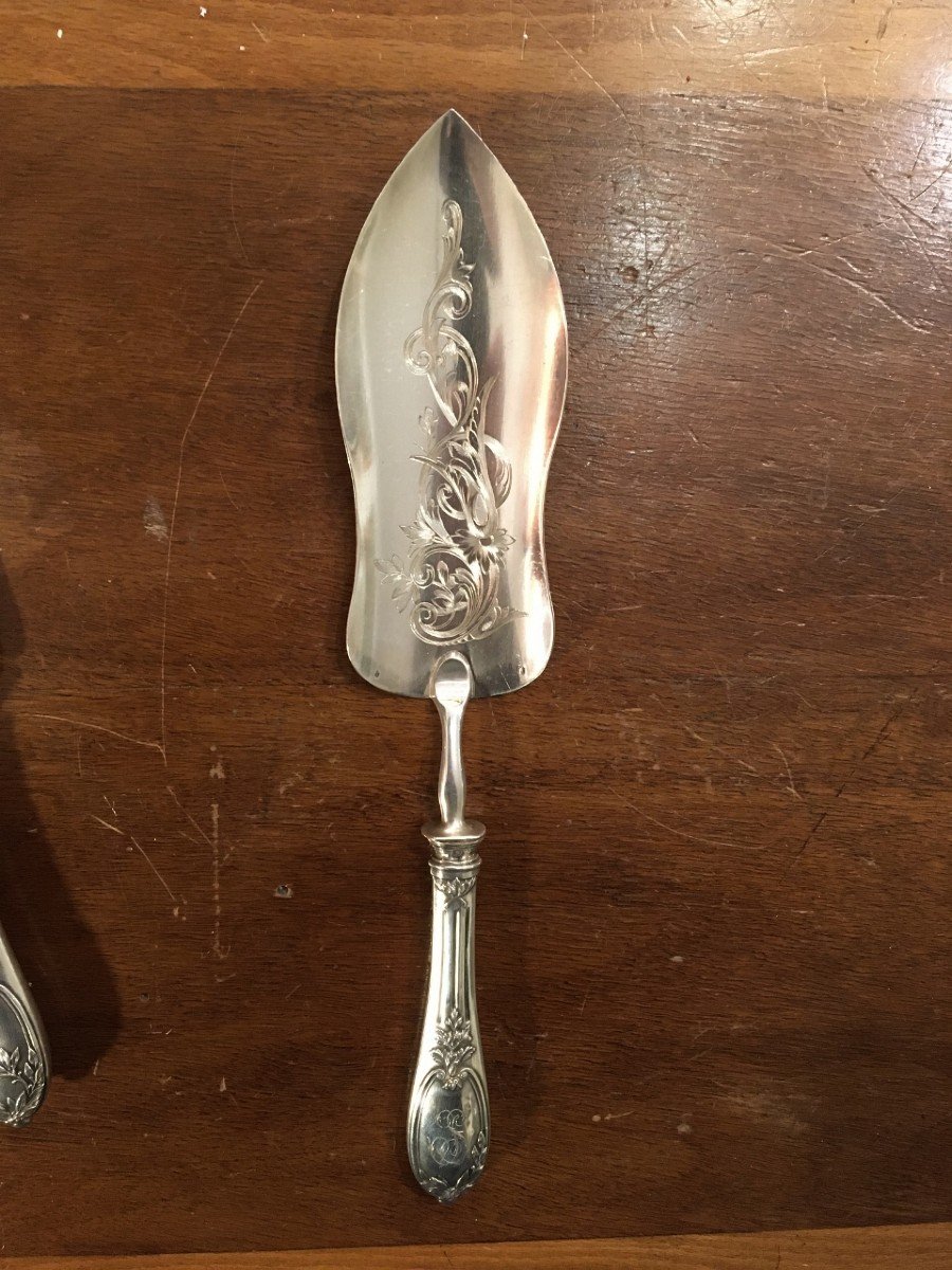 Louis XVI Style Service Cutlery In Sterling Silver Late 19th Century-photo-2