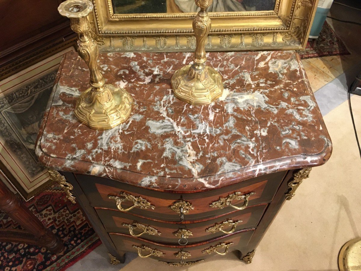 Rare And Elegant Small Commode Stamped Jean-charles Ellaume From The 18th Century-photo-3