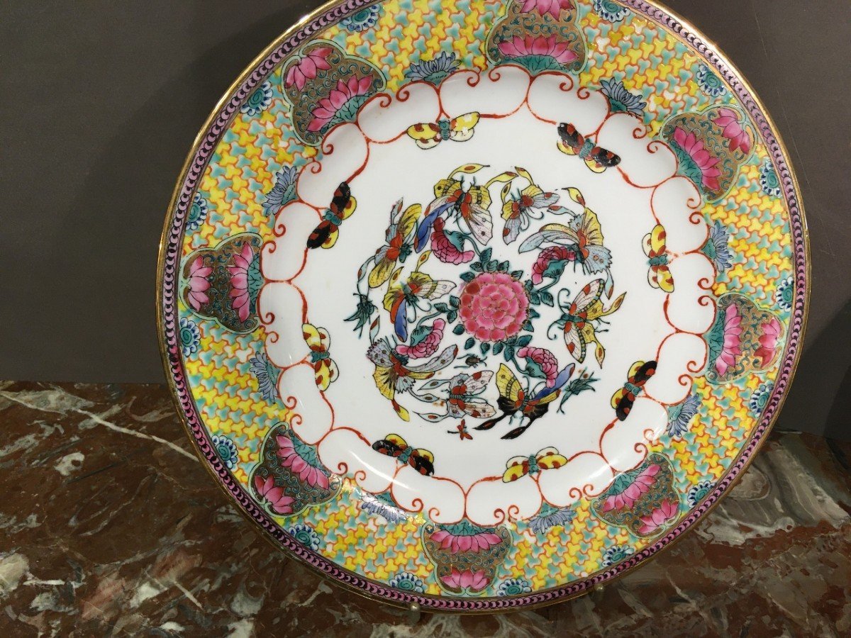 Paire d'Assiettes Porcelaine De Chine -photo-1