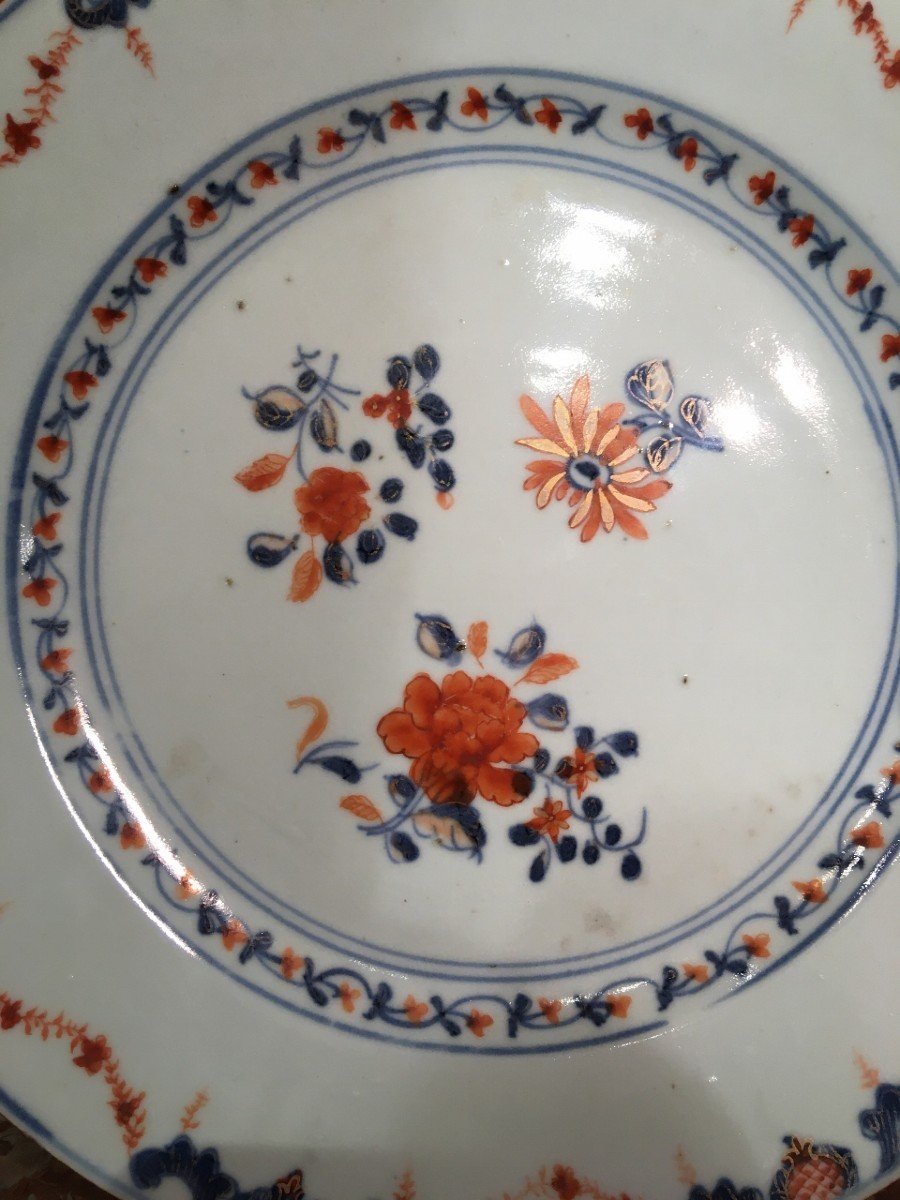 Pair Of Chinese Porcelain Plates 18th Century-photo-4