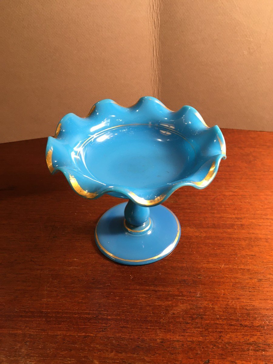 Coupe Baguier En Opaline Bleu d'époque  Napoléon III