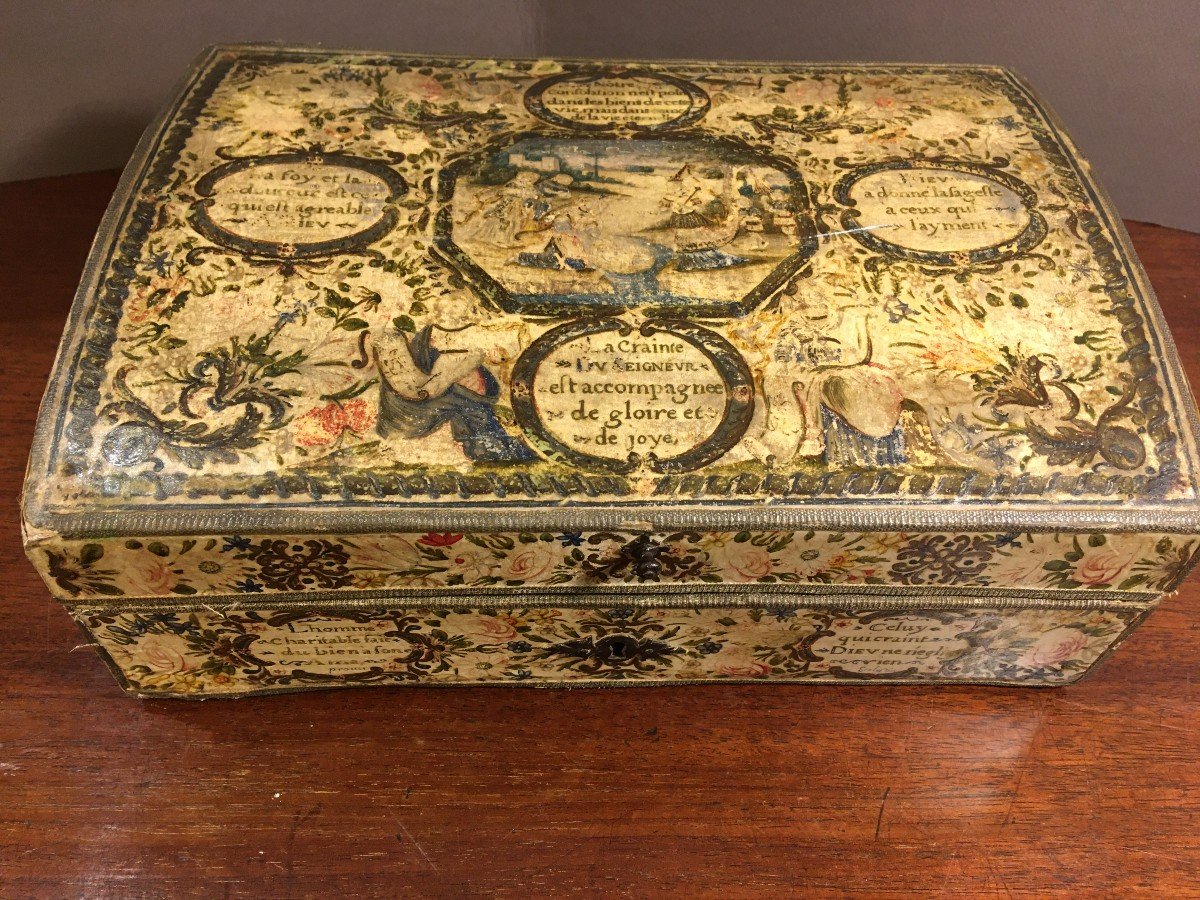 Rare 18th Century Box With Bible Verses