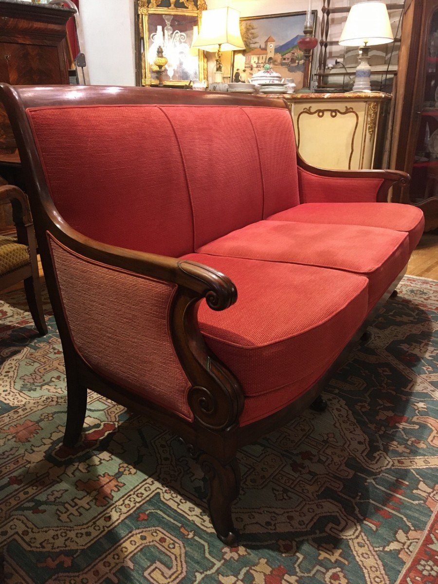 Restoration Period Sofa In Cuban Mahogany -photo-4