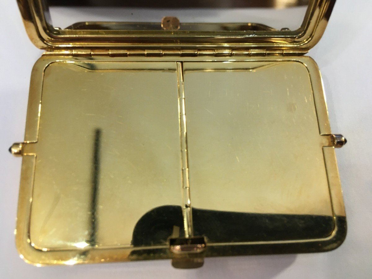 Art Deco Powder Compact By Gompers Monte Carlo Jeweler -photo-3