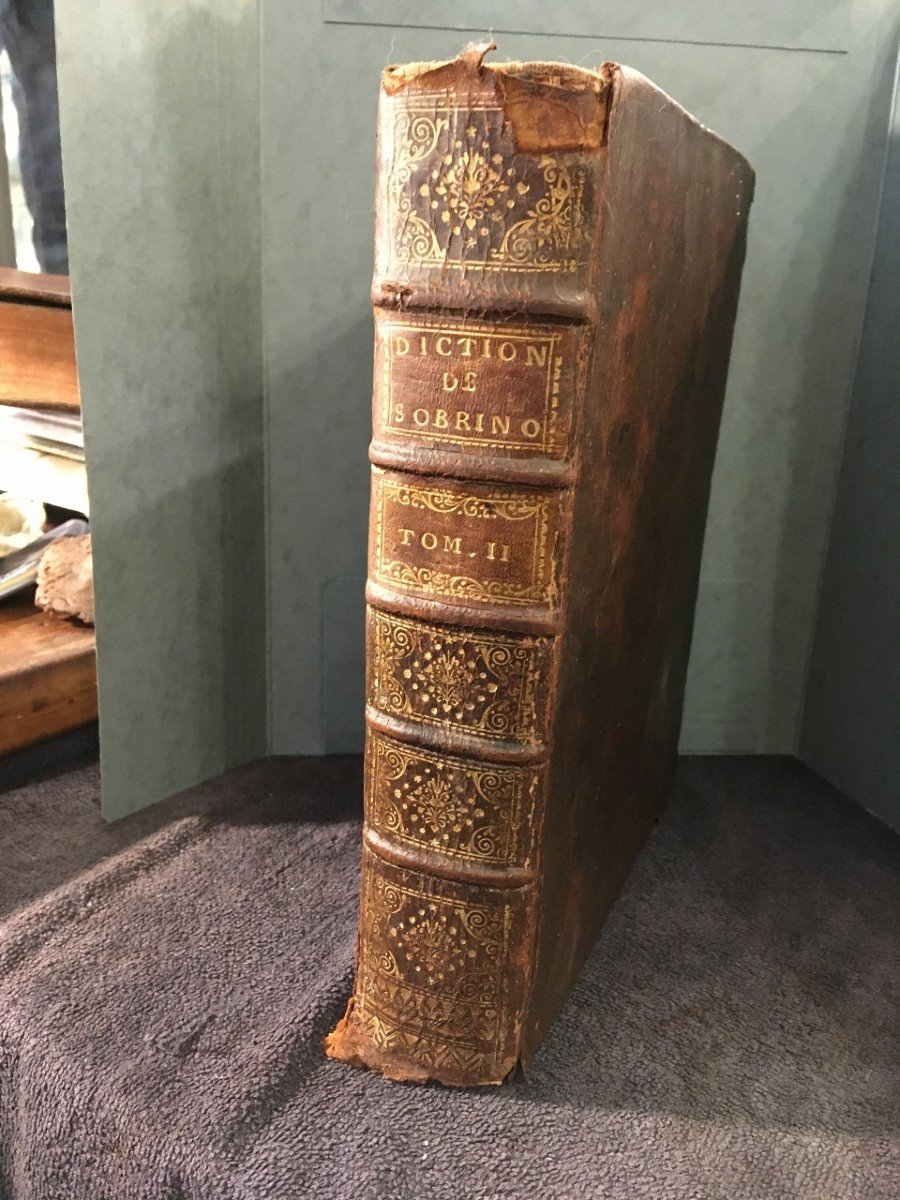 Very Rare Book Diccionario Nuevo De Las Lenguas Espagnea Y Francesa 1734-photo-7