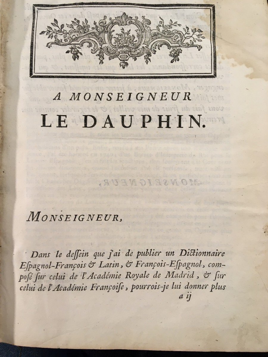 Rare Book New Spanish-french And Latin Dictionary 1759-photo-4