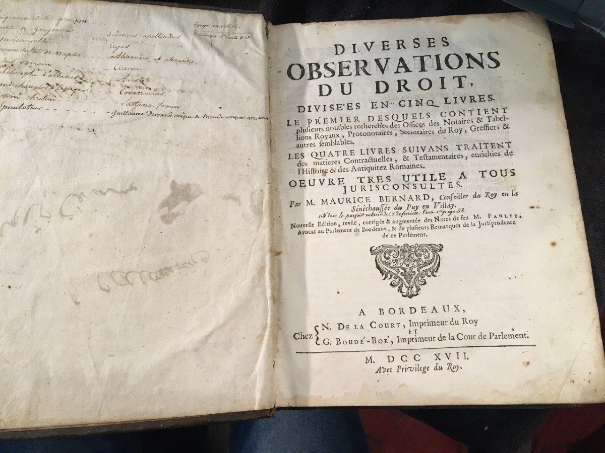 Rare Beautiful Law Book Various Observations Of Law 1717 -photo-4