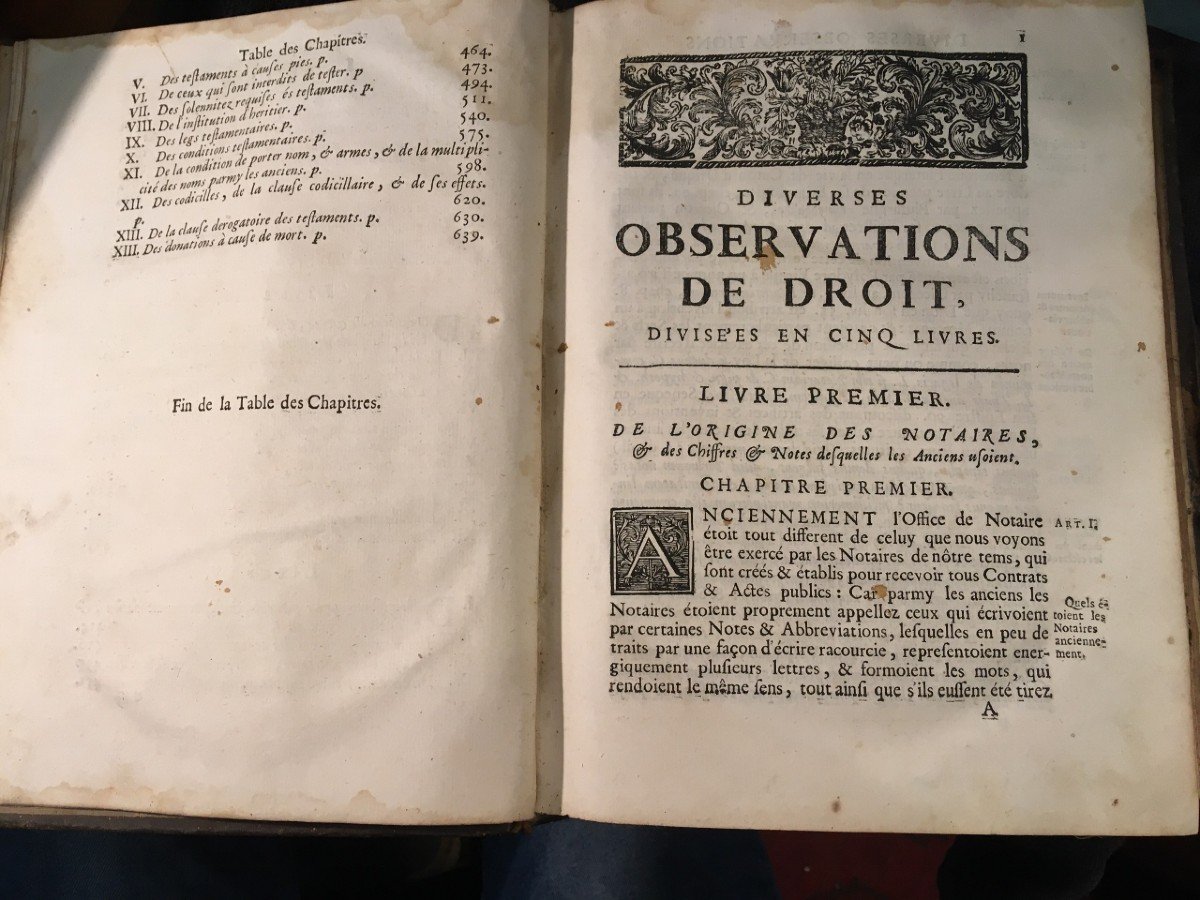 Rare Beautiful Law Book Various Observations Of Law 1717 -photo-4