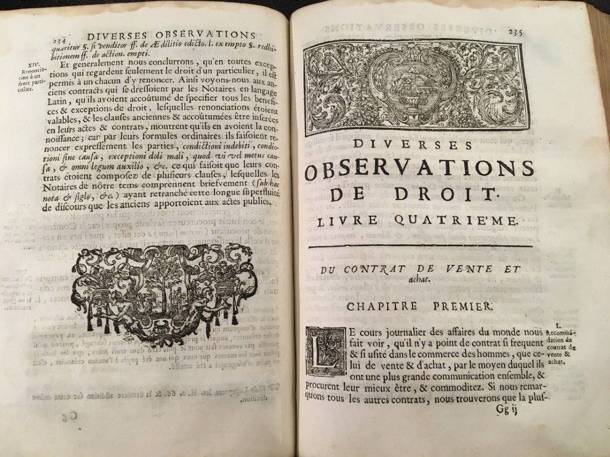 Rare Beautiful Law Book Various Observations Of Law 1717 -photo-6