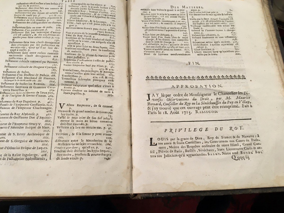 Rare Beautiful Law Book Various Observations Of Law 1717 -photo-7