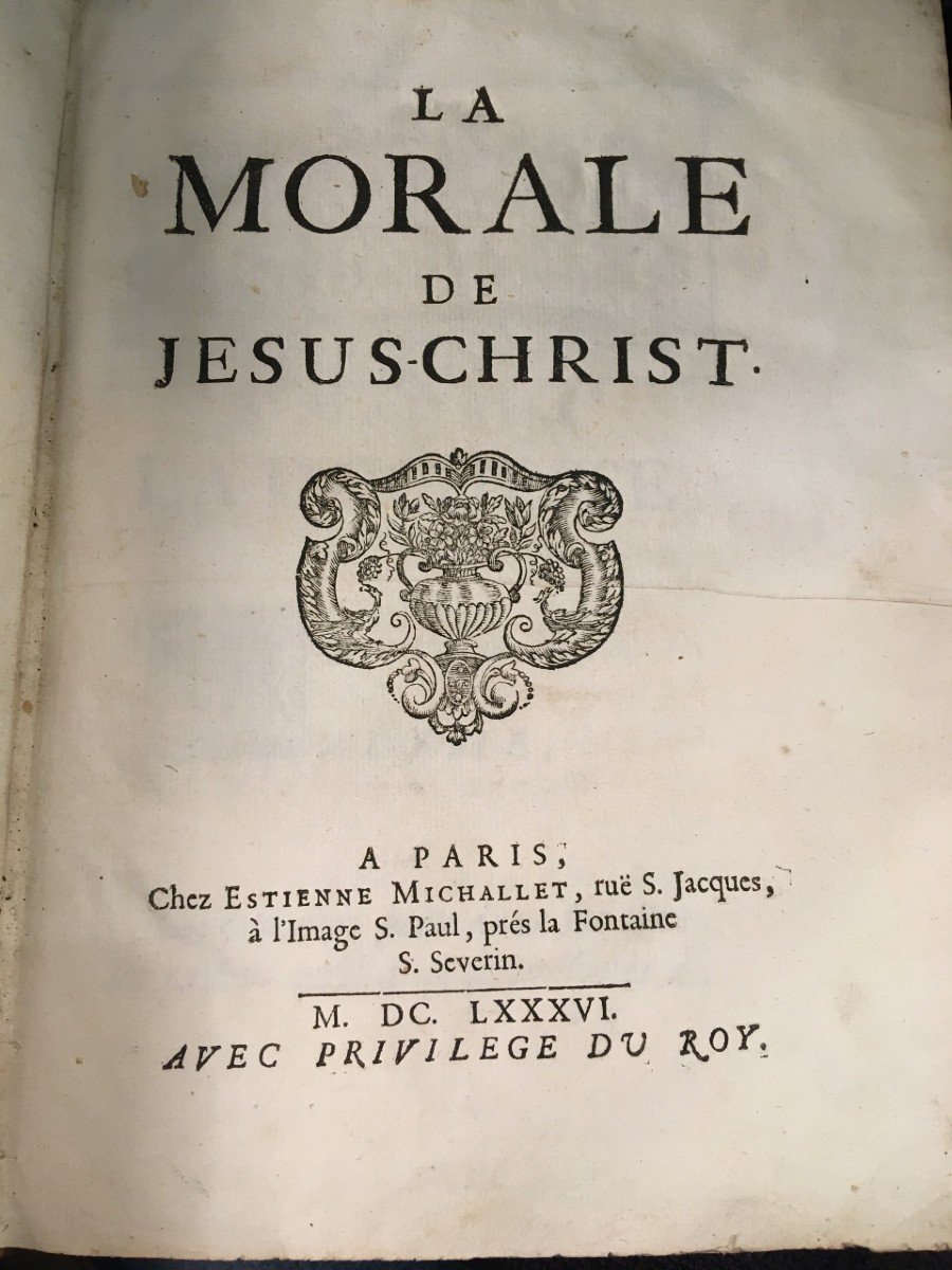 Rare 17th Century Book The Morality Of Jesus Christ 1686-photo-2