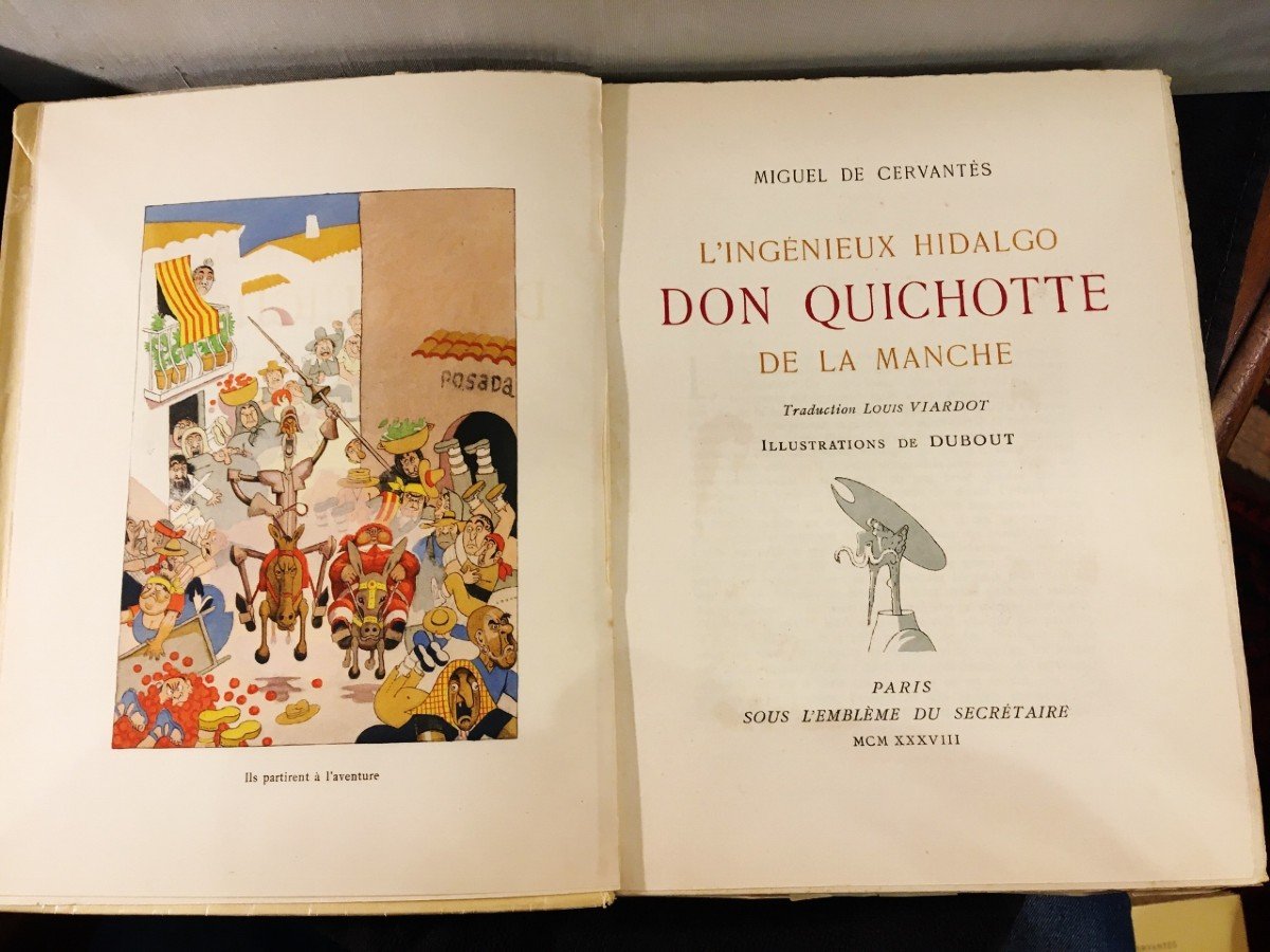 The Ingenious Hidalgo Don Quixote Of La Mancha Illustrations By Dubout Paris 1938-photo-1