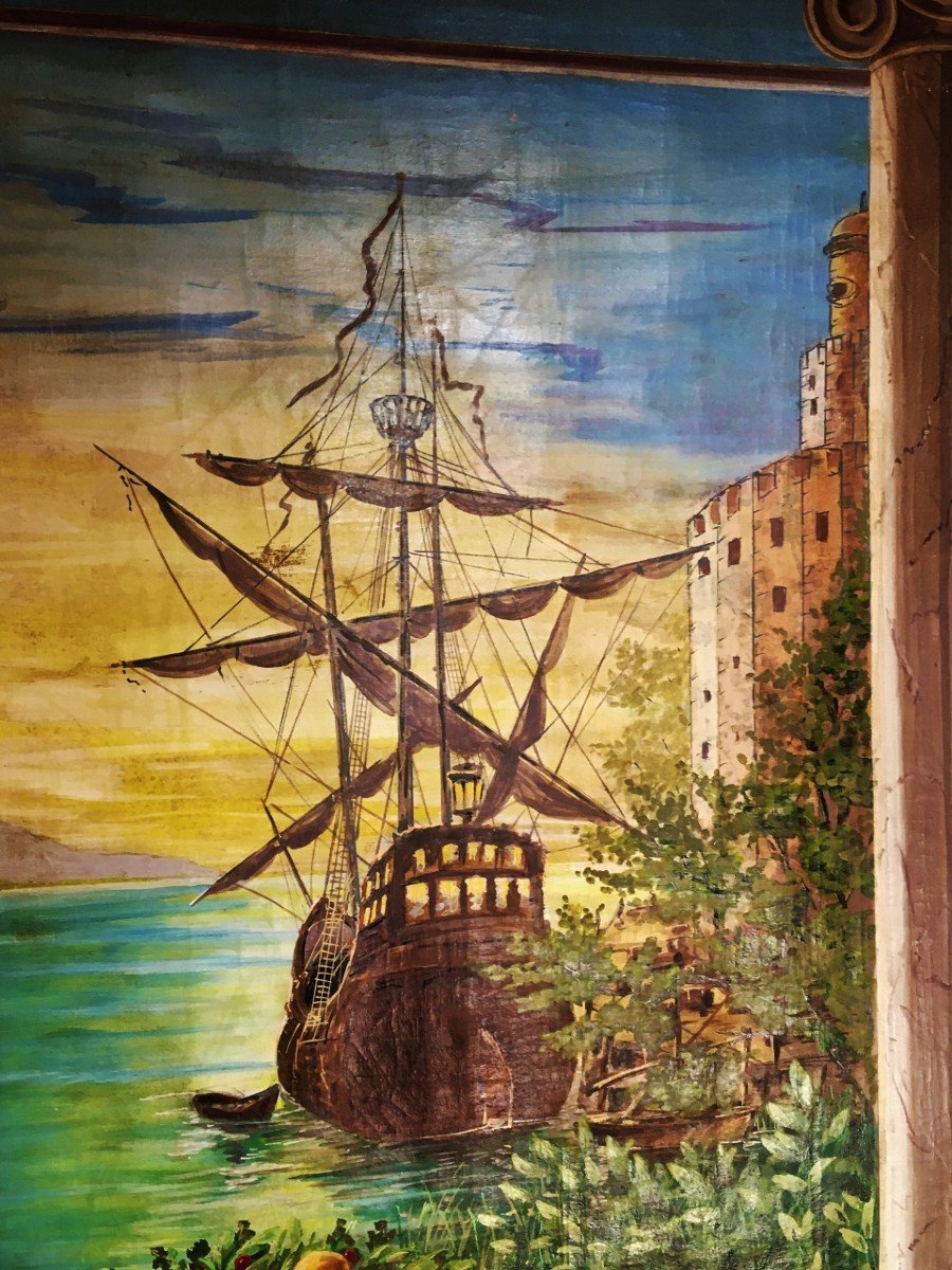 Very Large Hst Painting (christopher Columbus)-photo-4