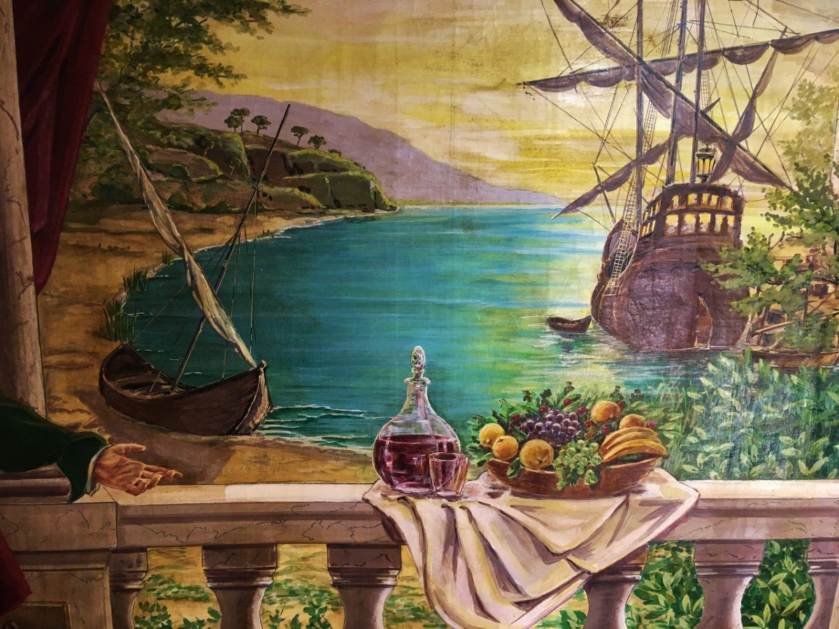 Very Large Hst Painting (christopher Columbus)-photo-2