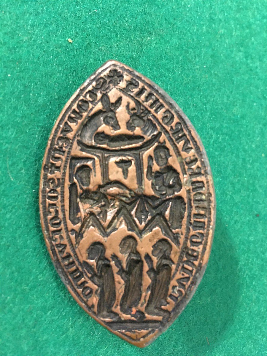 Large Medieval Bronze Die Seal