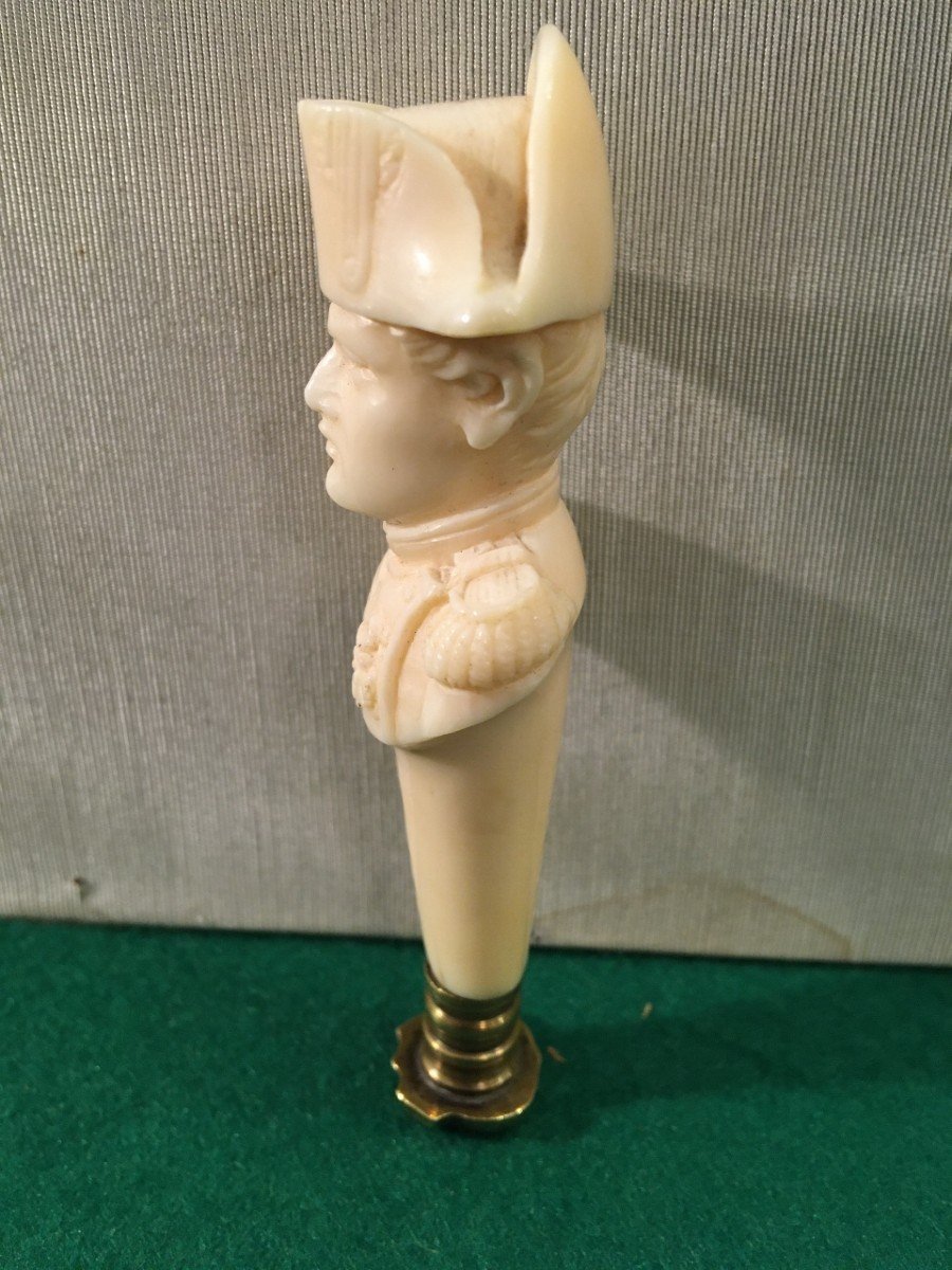 Seal Stamp Ivory Sailor Napoleon Bonaparte Bust 19th Century-photo-3