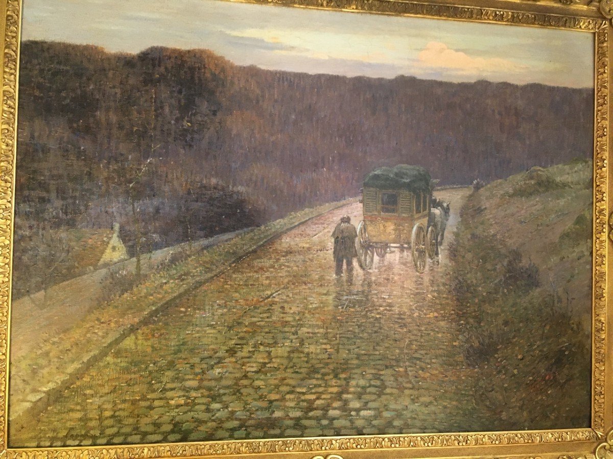 Huile Sur Toile Signé Pierre Lagarde ( 1853 - 1910 )-photo-2