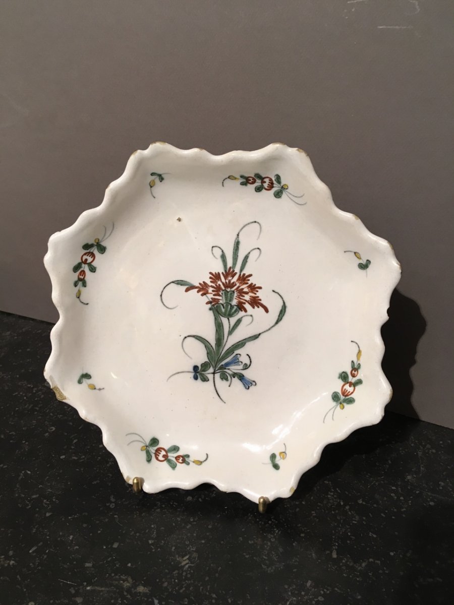 Earthenware Plate From Sinceny 18 Th Century