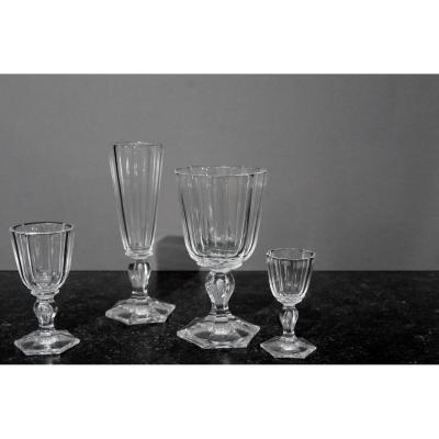Old Crystal Cut Glass Service