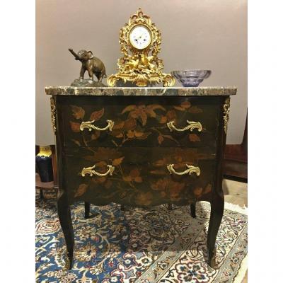 Louis XV Sauteuse Commode In European Lacquer 18 Th Century