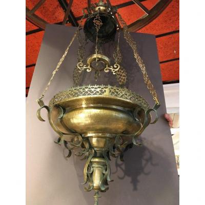 17th Century Bronze Suspension Chandelier