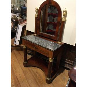 Empire Dressing Table In Flamed Mahogany