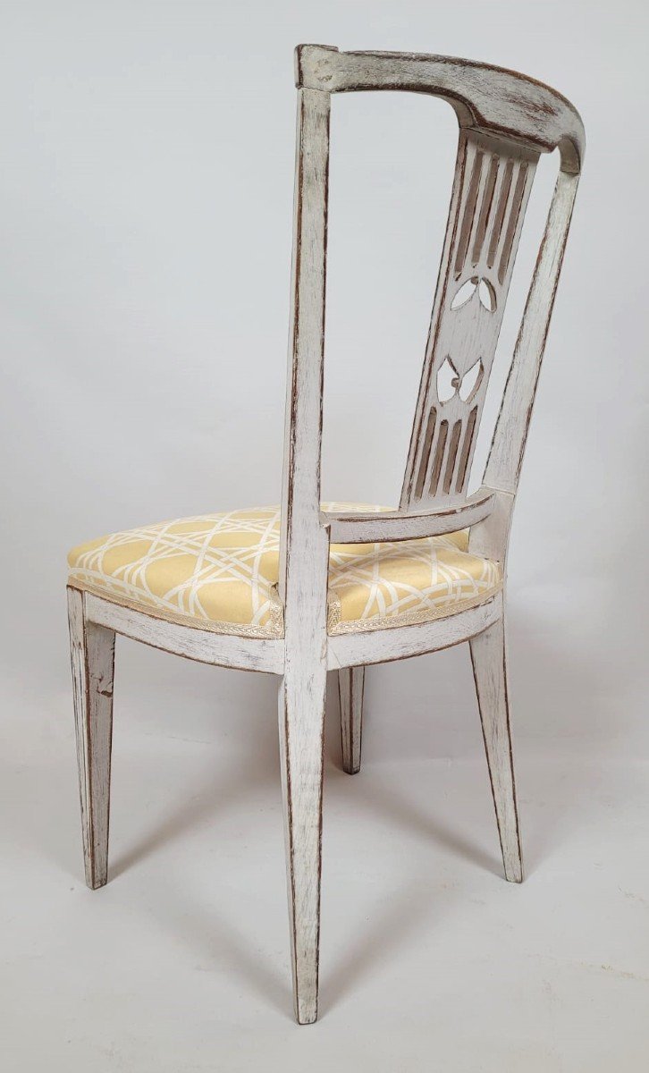 Suite Of 8 Patinated Directoire Style Chairs-photo-4