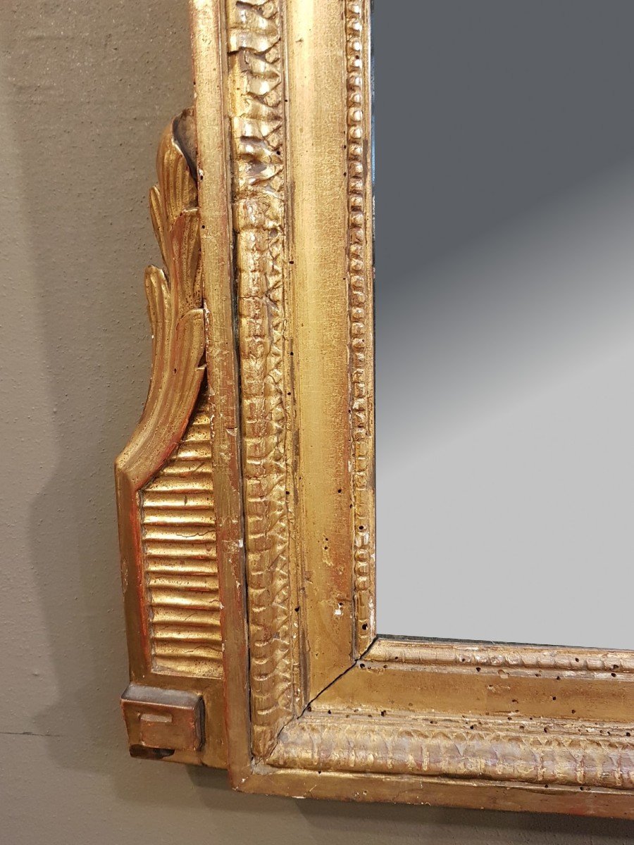 Louis XVI Period Mirror In Golden Wood-photo-2