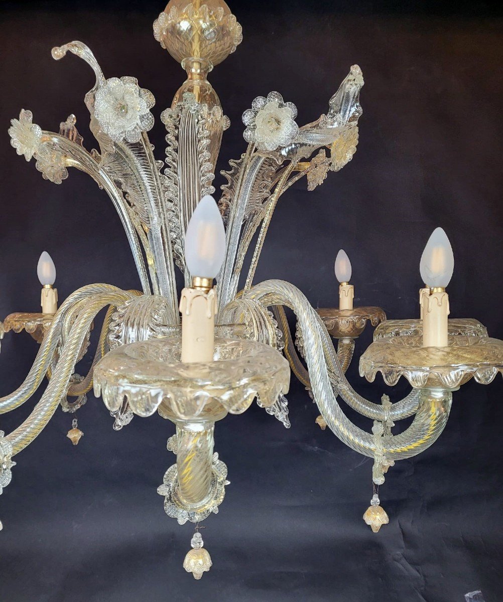 Murano Chandelier With 8 Arms Of Lights-photo-5