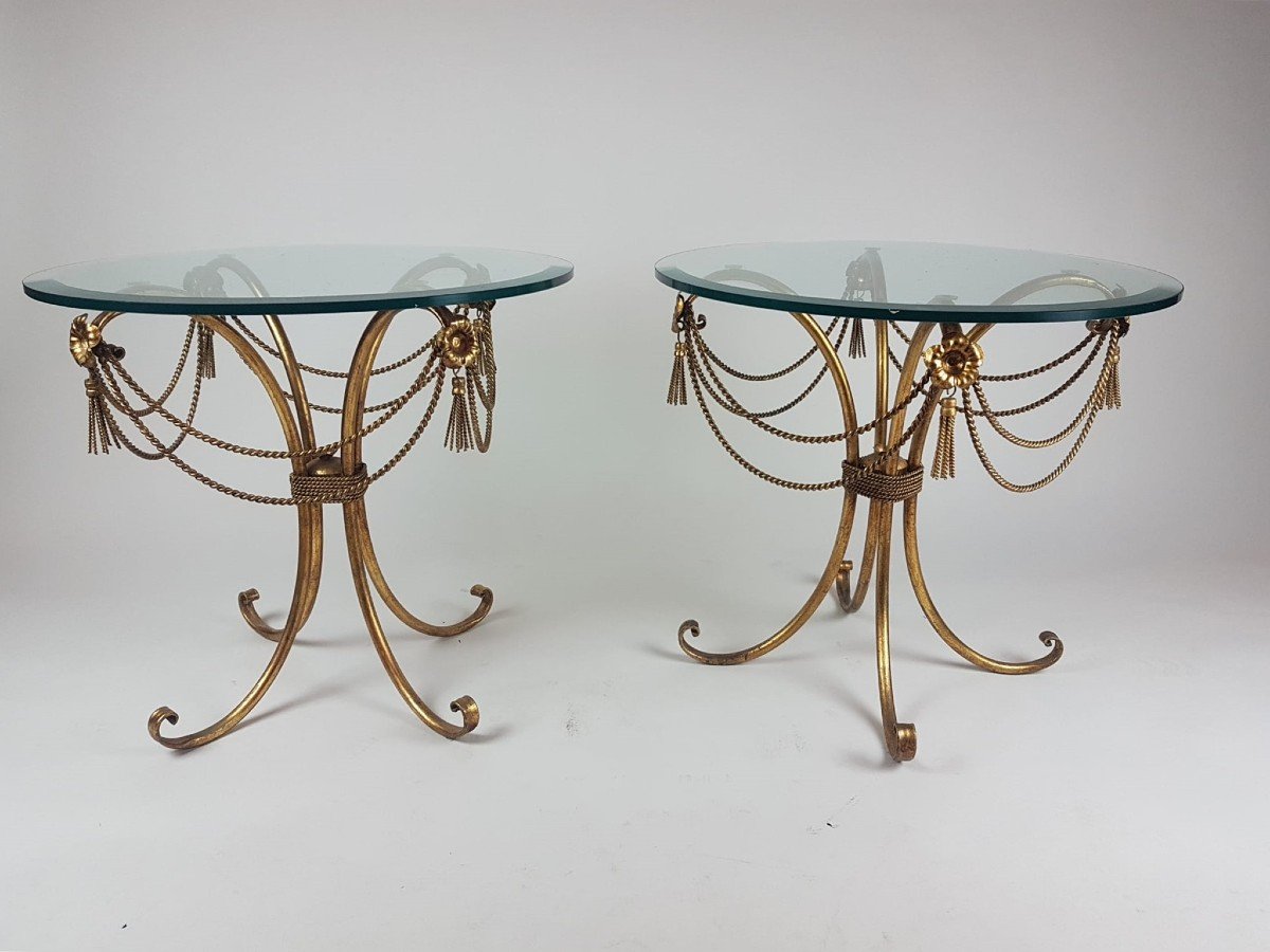 In The Style Of Maison Janssen, Pair Of Small Pedestals