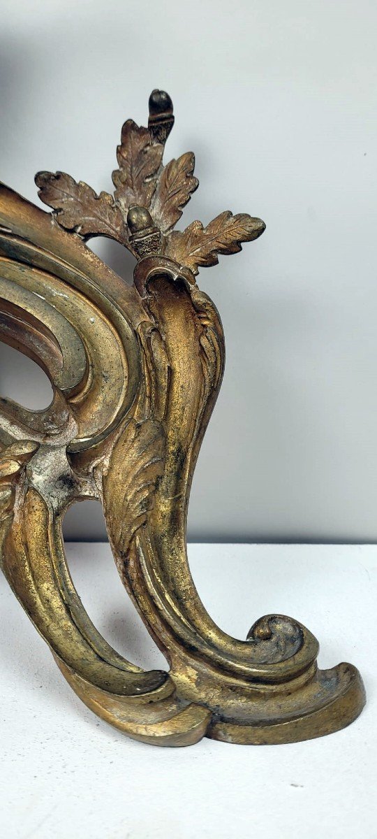 Pairs Of Andirons In Bronze-photo-5