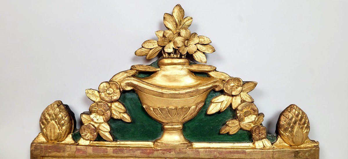 Mirror In Golden Wood Louis XVI-photo-3