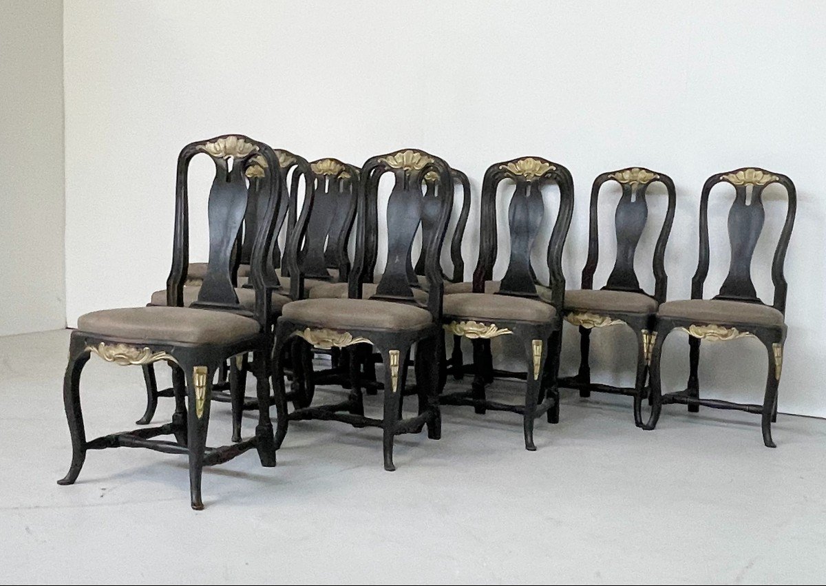 Series Of 12 Swedish Chairs.-photo-1