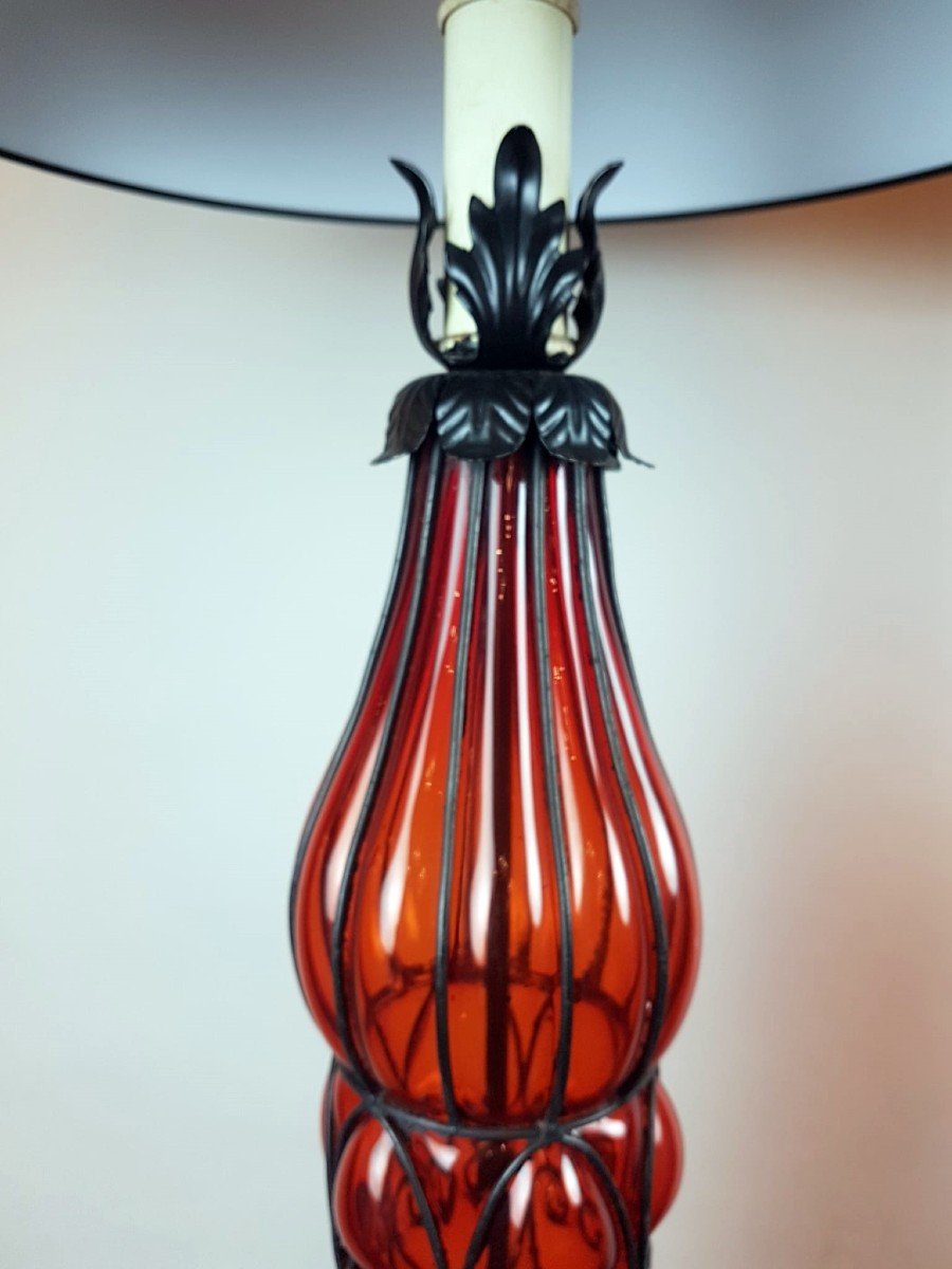 Pair Of Murano Glass Lamps - Circa 1950-photo-3