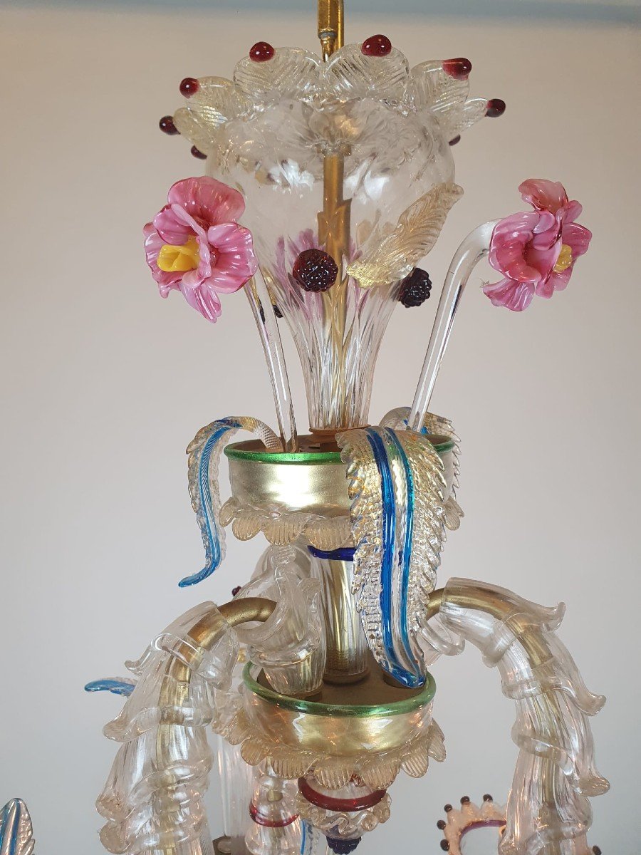Rezzonico Chandelier In Colored Murano Glass-photo-5
