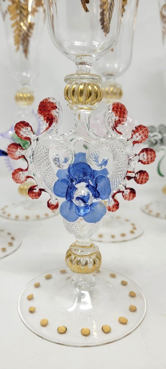 Ensemble De Verres De Murano-photo-2