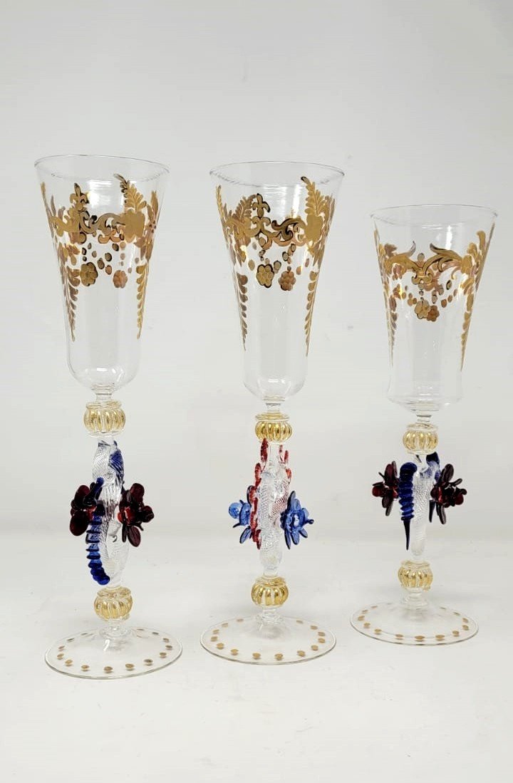 Ensemble De Verres De Murano-photo-6