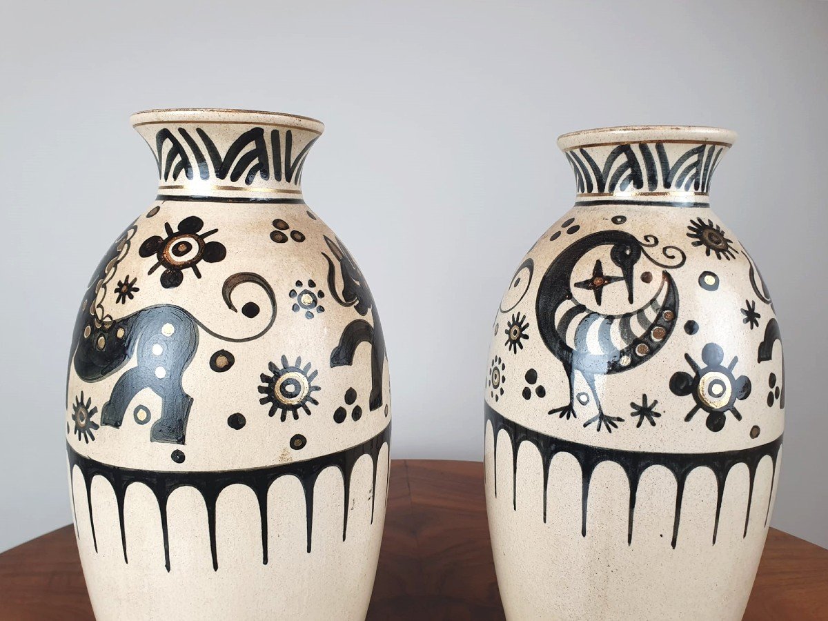 Pair Of Ceramic Vases-photo-2