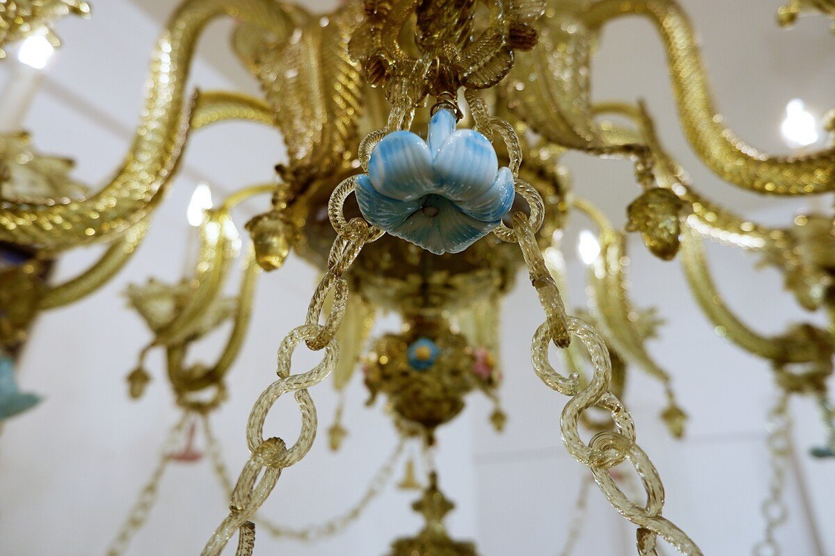 Lustre Murano, 8 Lumières, 19th.c -photo-3