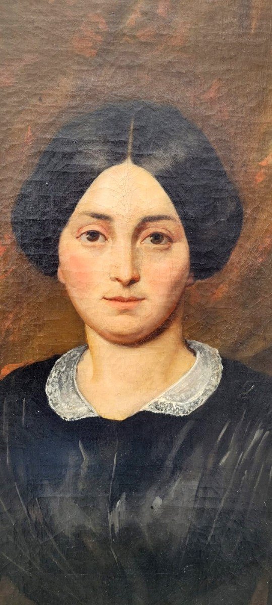 Oil On Canvas - Portrait - Late 19th Century-photo-4