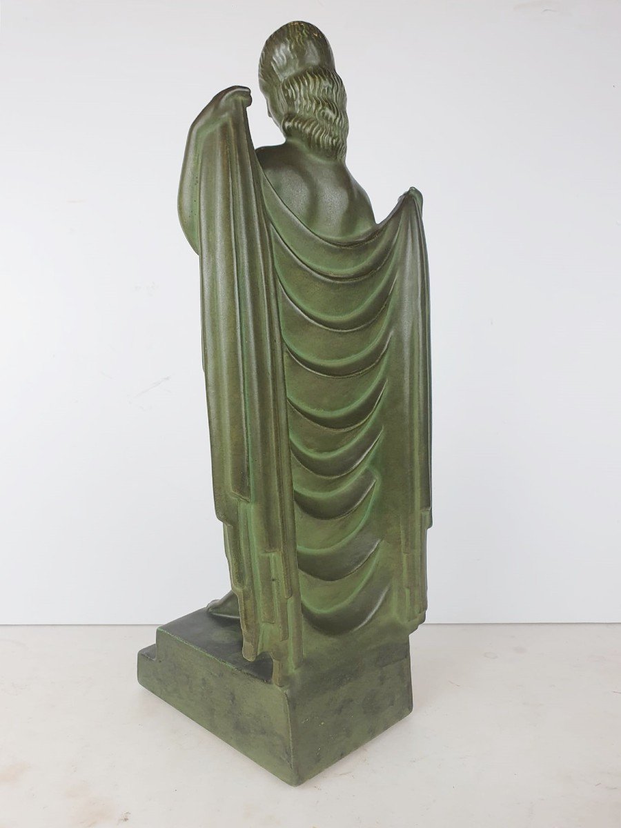 Terracotta Sculpture With Bronze Patina, Kaza Edition Circa 1930-photo-4