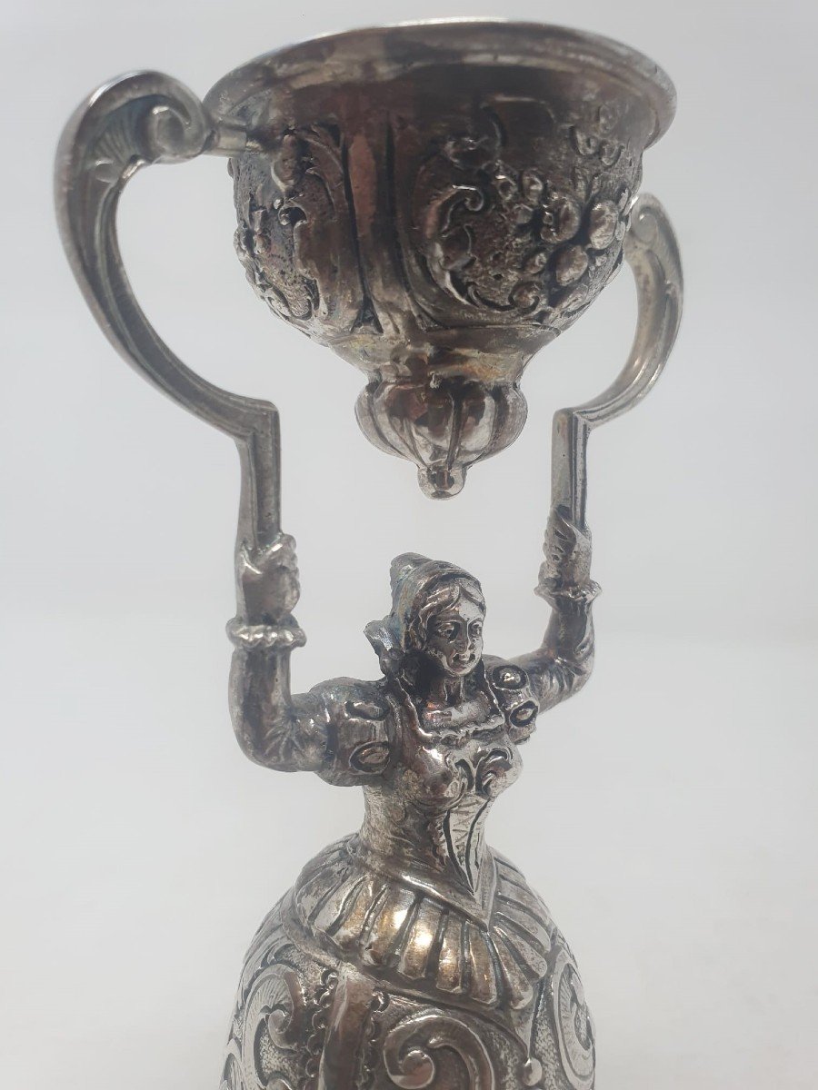 Wedding Cup In Silver And Vermeil, 18th-photo-4