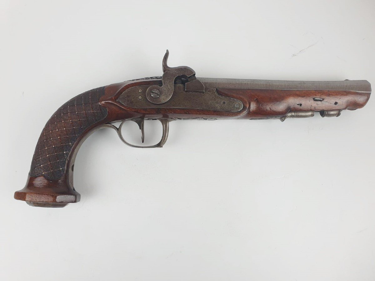 Pistolet d'Officier Du 1er Empire, Vers 1825-photo-6